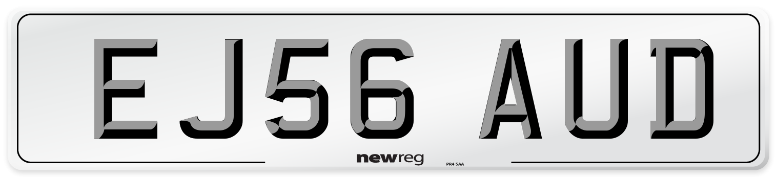 EJ56 AUD Number Plate from New Reg